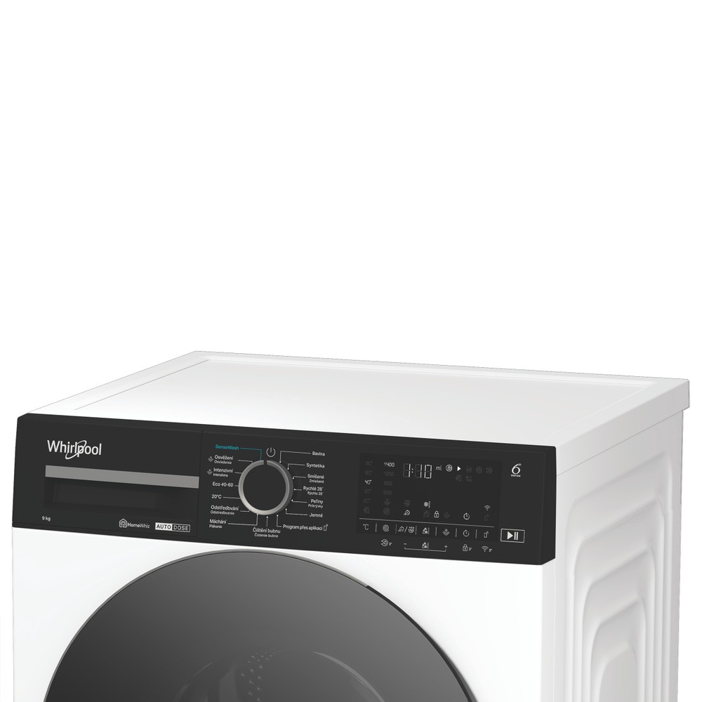 Whirlpool Práčka Voľne stojace WPM 912W ADS CS Biela Spredu plnená A Lifestyle control panel