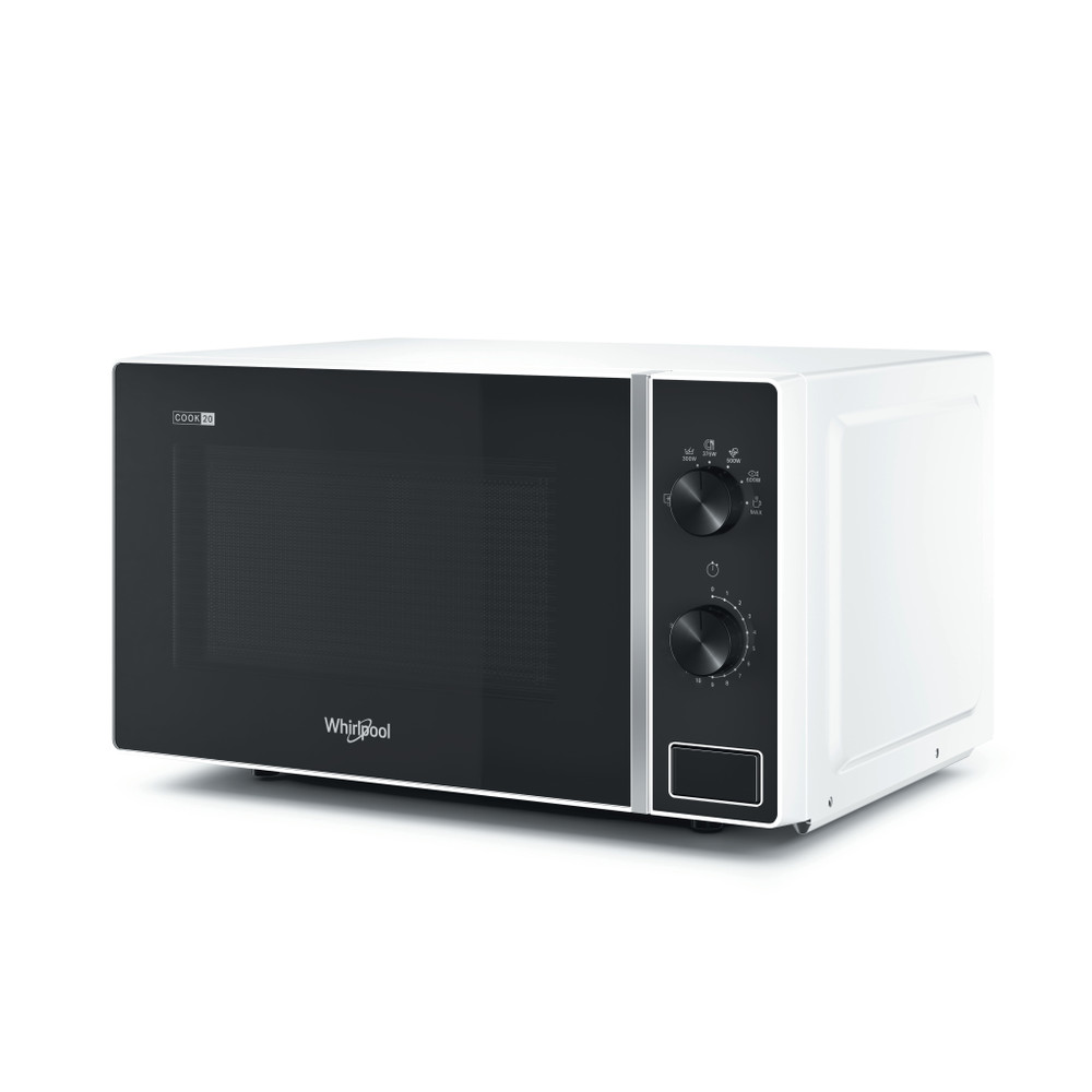 Whirlpool Мікрохвильова піч Соло MWP 101 W Білий Механічне 20 Мікрохвильова піч 700 Perspective