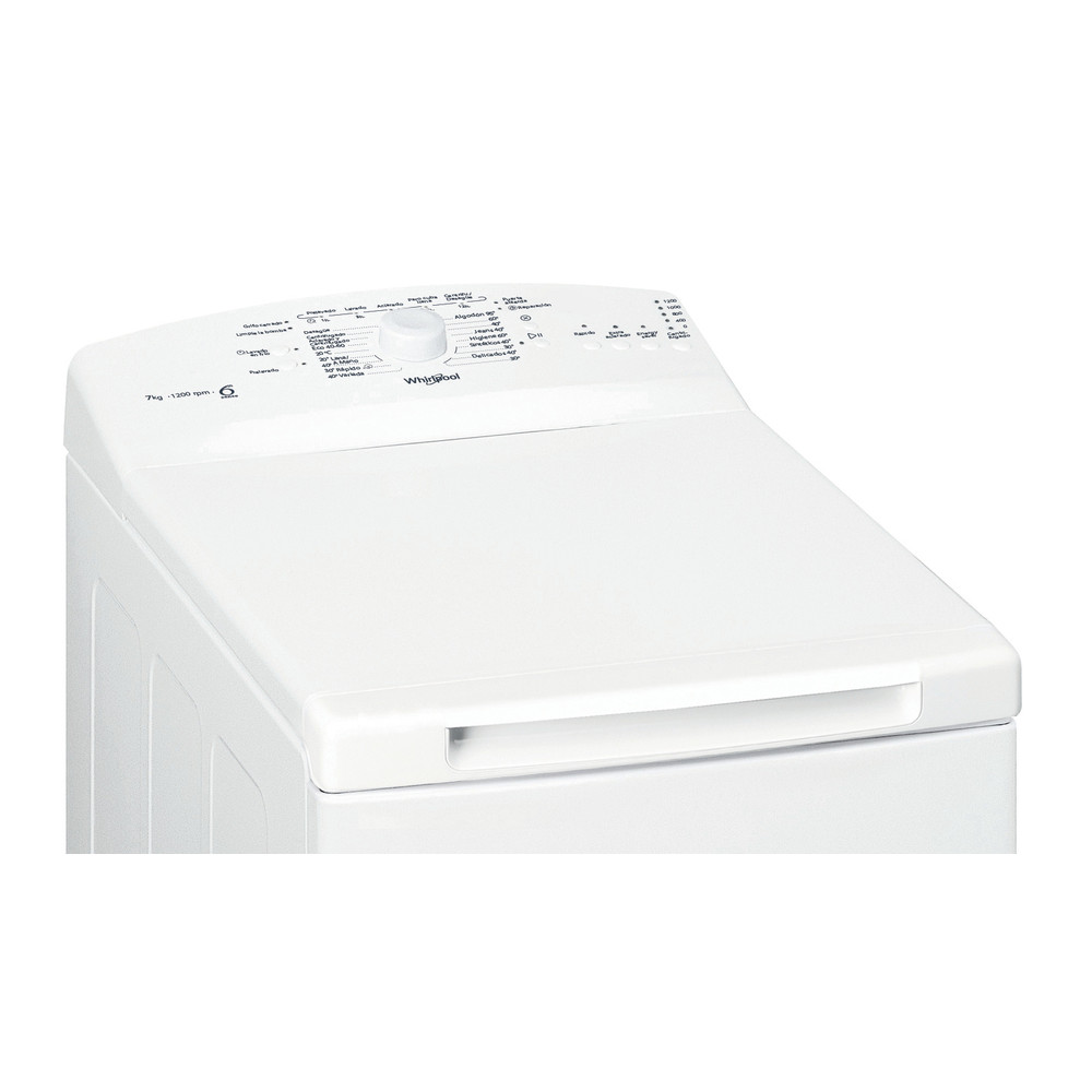 Whirlpool Lavadora Libre instalación TDLR 7220LS SP/N Blanco Carga superior E Control panel