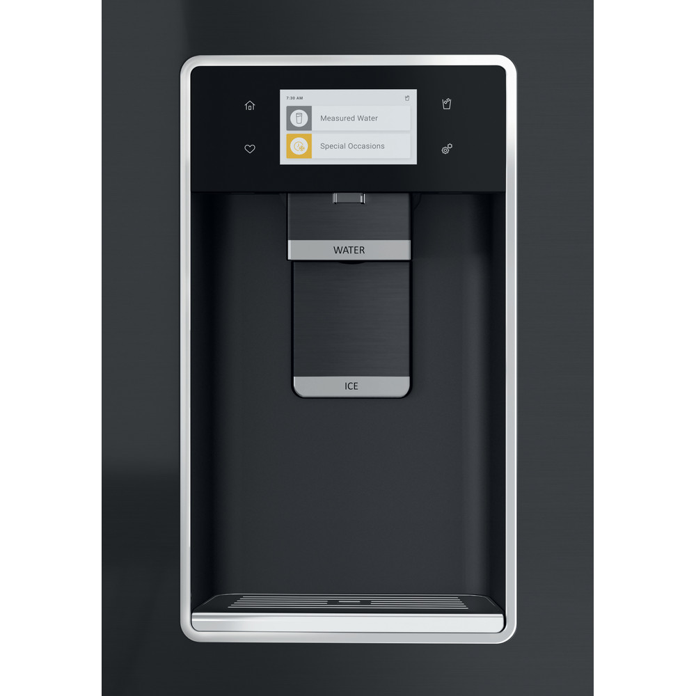 Whirlpool Side-by-Side Szabadonálló WQ9I FO1BX Black Steel Lifestyle detail