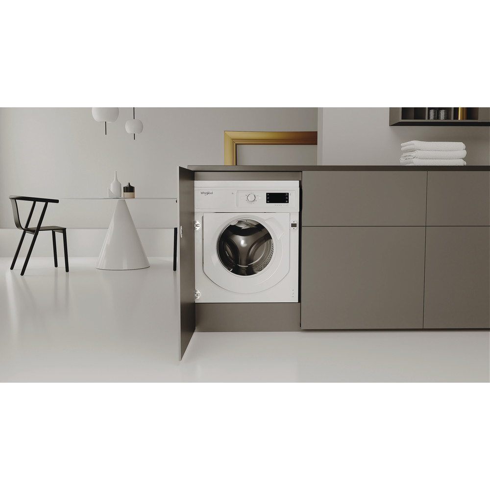 Whirlpool Pračka Vestavné BI WMWG 81485E EU Bílá Předem plněná B Lifestyle frontal open