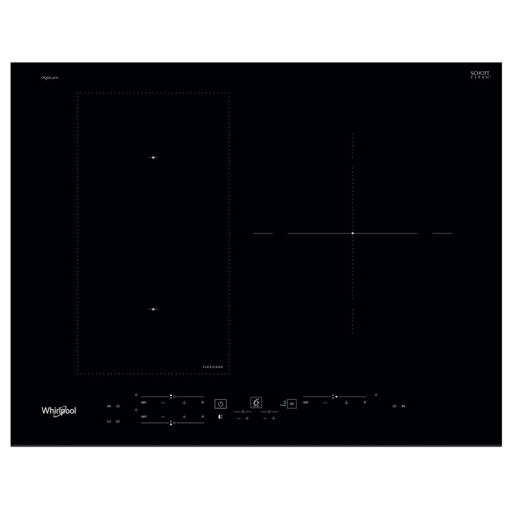 Whirlpool Table de cuisson WL B3965 BF/IXL Noir Induction vitroceramic Frontal