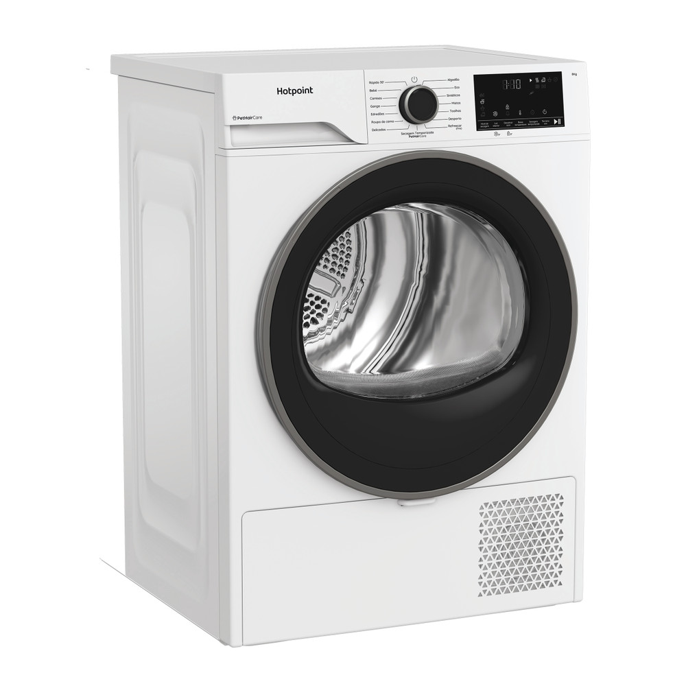 Hotpoint Secador C HSD 83M WBS PT Branco Perspective