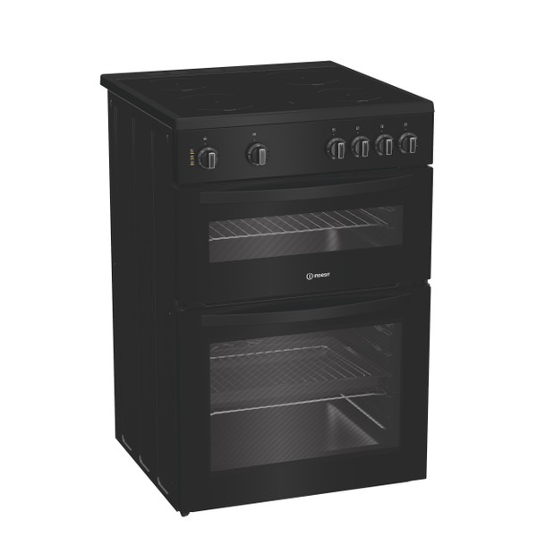 Indesit Double Cooker IDE6VMB Black A Perspective