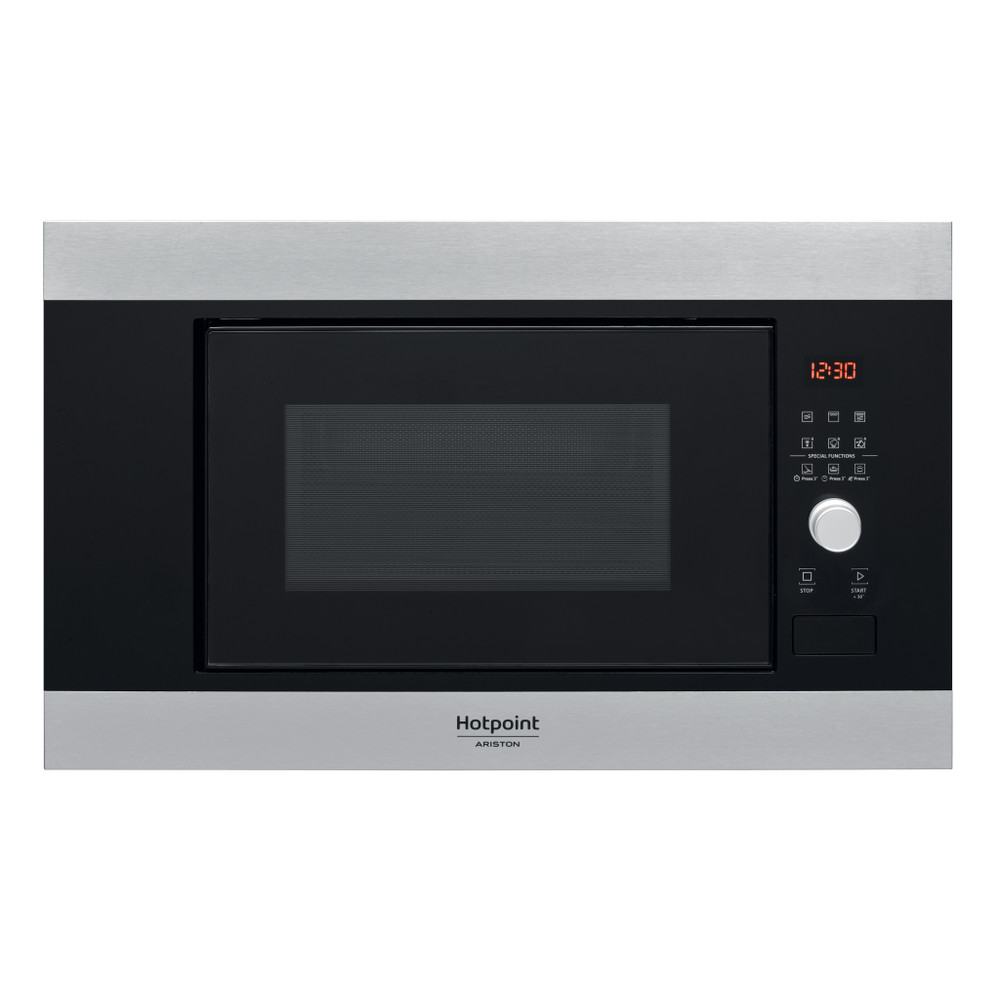 Hotpoint_Ariston Micro-ondas Encastre MF20G IX HA Inox Eletrónico 20 MO + Função Grill 800 Frontal
