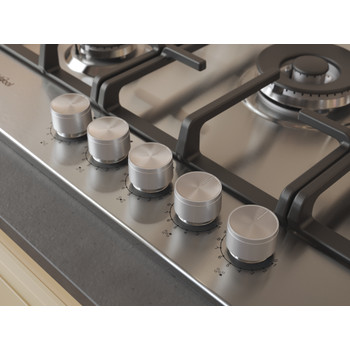 Whirlpool Kookplaat TKRL 761 IX K Inox Gas Lifestyle control panel