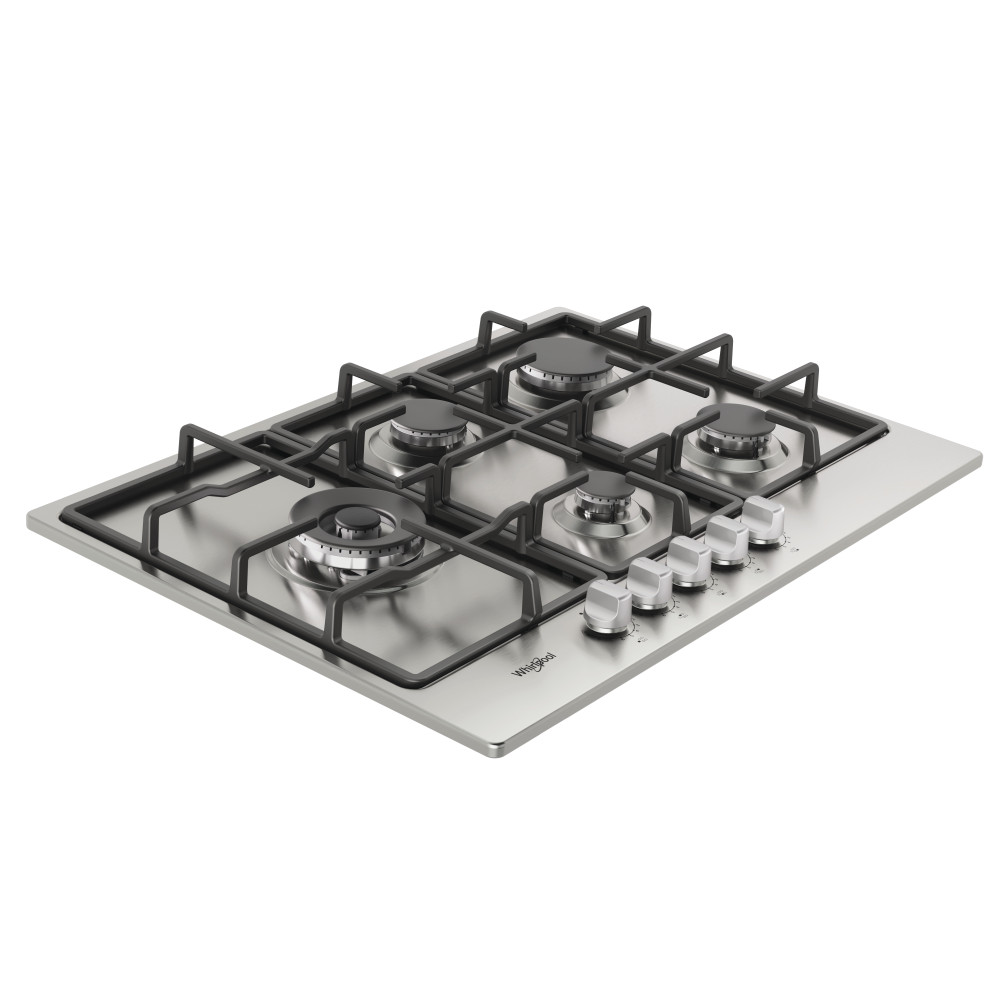 Whirlpool Kookplaat TGML 761 IX R Inox Gas Perspective