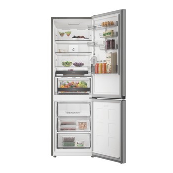 Whirlpool Koel/vriescombinatie Vrijstaand WHK 22373 X6EA ARC 764 Manhattan Gray 2 deuren Lifestyle frontal open