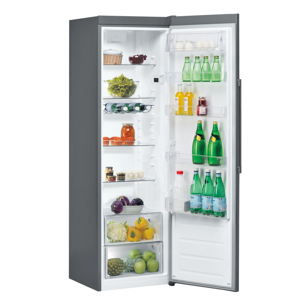 Hotpoint Refrigerator Free-standing SH8 A2Q GRD UK Graphite Perspective open