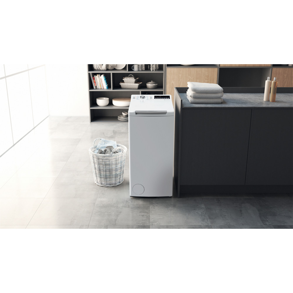 Hotpoint_Ariston Lave-linge Pose-libre WMTG 6261 FR Blanc Lave-linge top A Lifestyle frontal