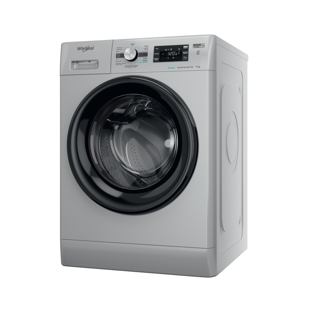 Whirlpool Lavadora Libre instalación FFB 9489 SBV SPT Plata Cargador frontal A Perspective