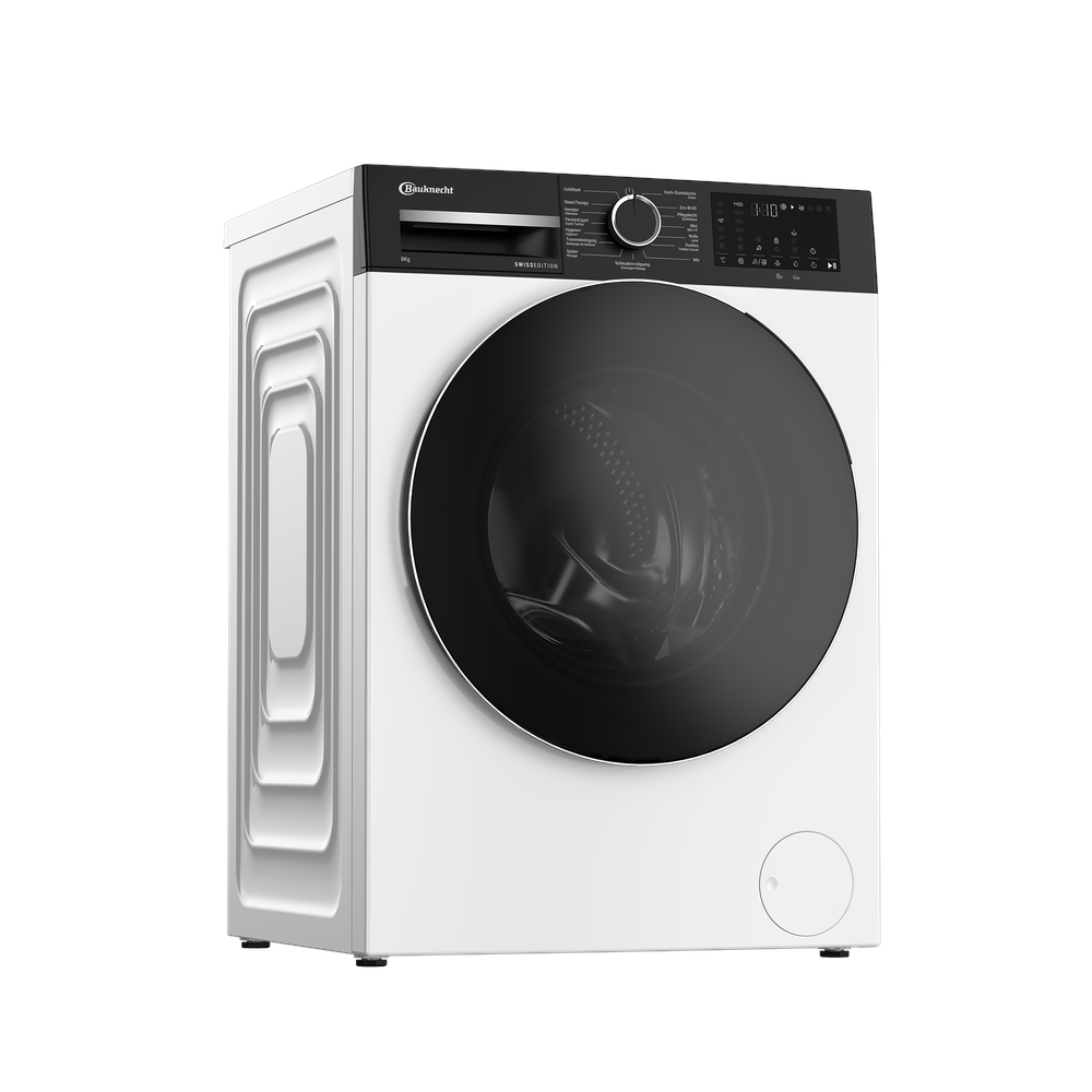 Bauknecht Lave-linge Appareil à pose libre BKWM8AD7 Blanc Chargeurs frontaux A Perspective