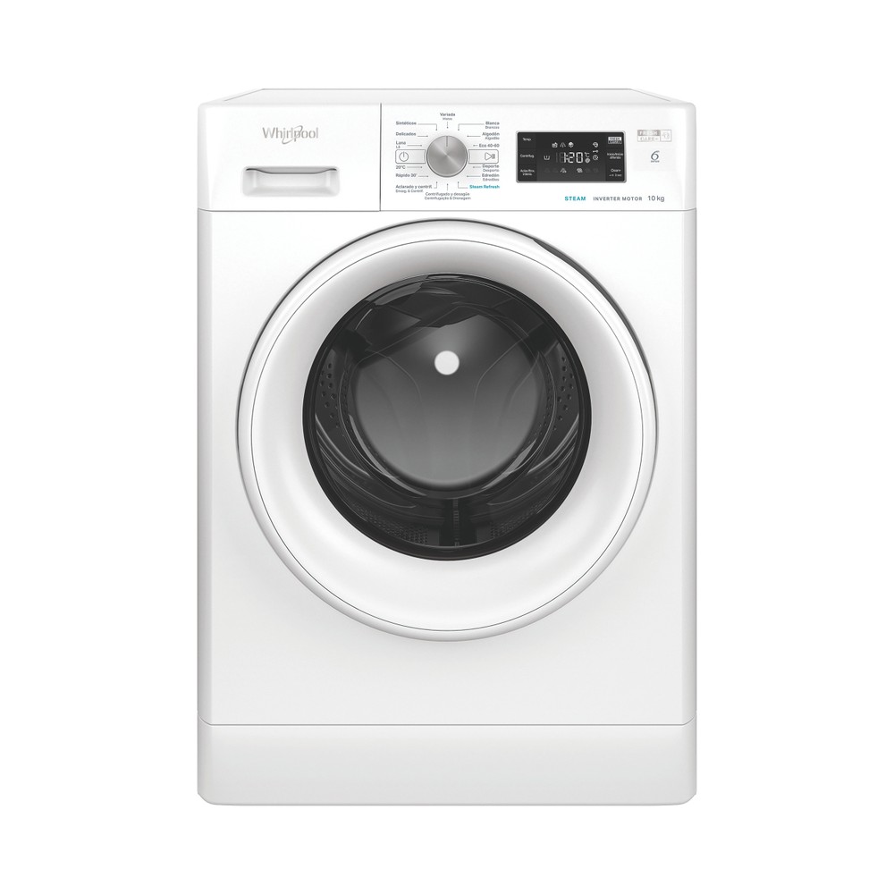 Whirlpool Lavadora Libre instalación FFB 10489 WV SPT Blanco Cargador frontal A Frontal