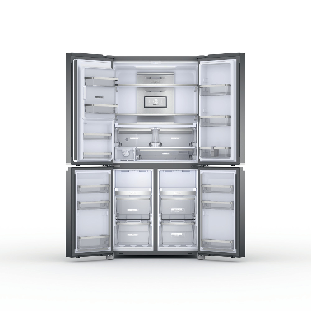 Whirlpool Side-by-Side Libre instalación WQ9I MO2L EF Inox Look Frontal open