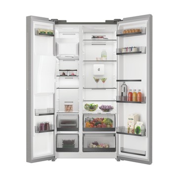 Whirlpool Side-by-Side Samostojeći WHG2 6643I X4E ARC 764 Manhattan Gray Lifestyle frontal open
