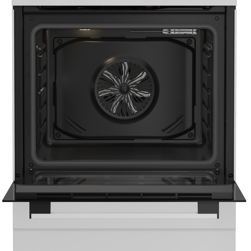 Indesit Κουζίνα I6E5KMW Λευκό Ηλεκτρική Frontal open