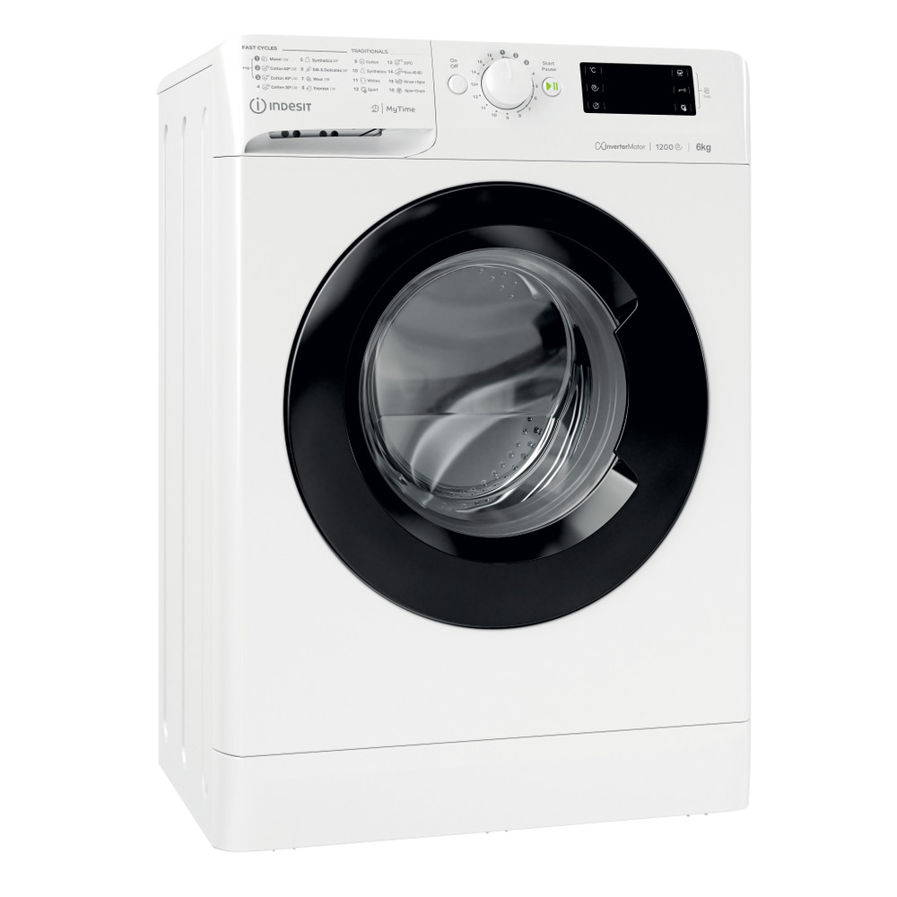 Indesit Pesumasin Eraldiseisev MTWSE 61294 WK EE Valge Eestlaetav C Perspective