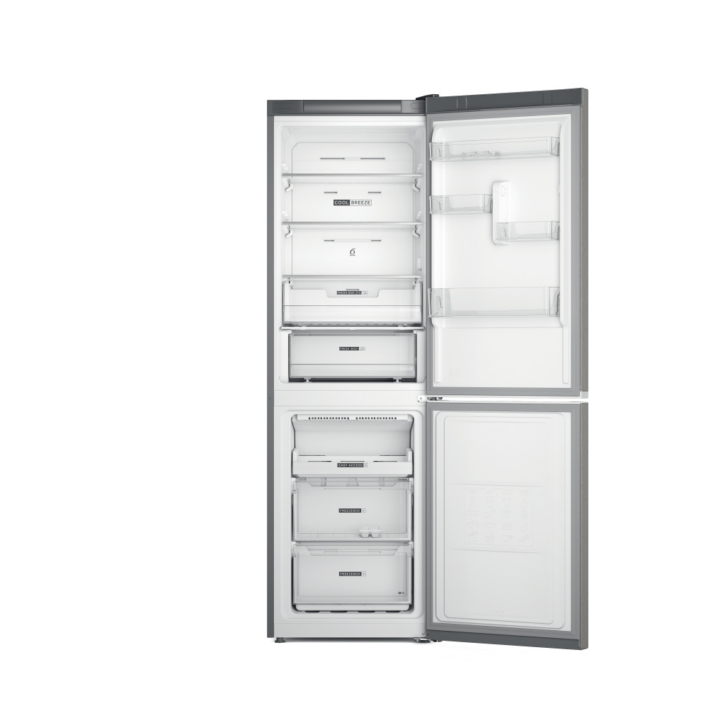 Whirlpool Холодильник з нижньою морозильною камерою. Соло W7X 82O OX Optic Inox 2 двері Frontal open