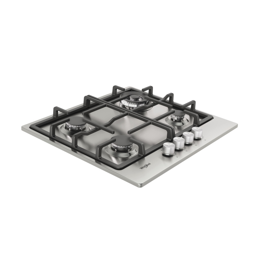 Whirlpool Table de cuisson TKRL 661 IX EU Inox Gaz Perspective