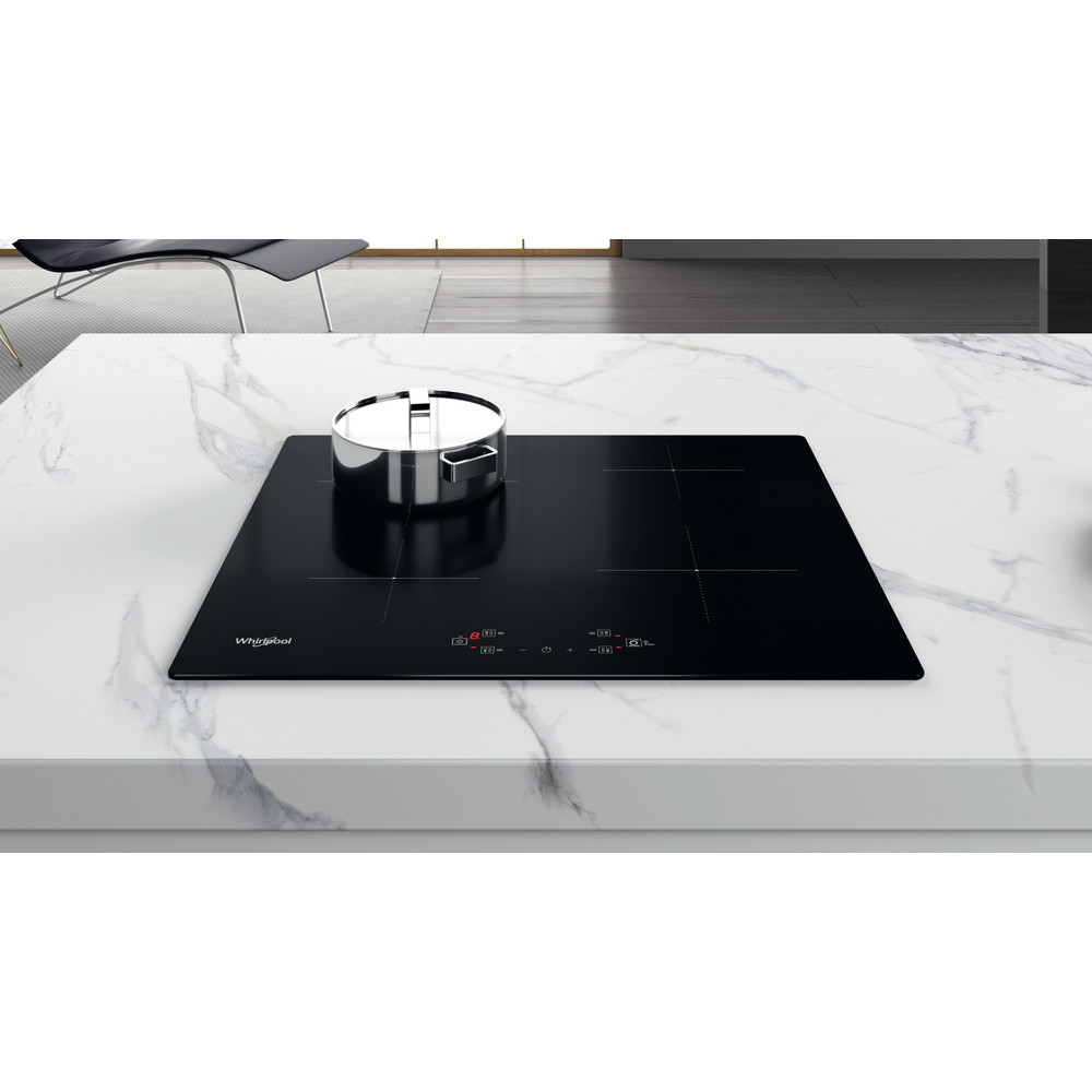 Whirlpool Főzőlap WS Q2160 NE Fekete Induction vitroceramic Lifestyle frontal top down