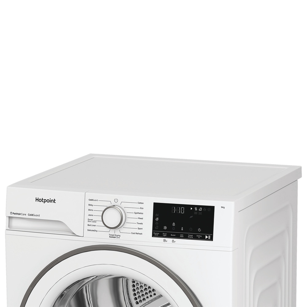 Hotpoint Dryer HHD D90 WW IRE White Lifestyle control panel