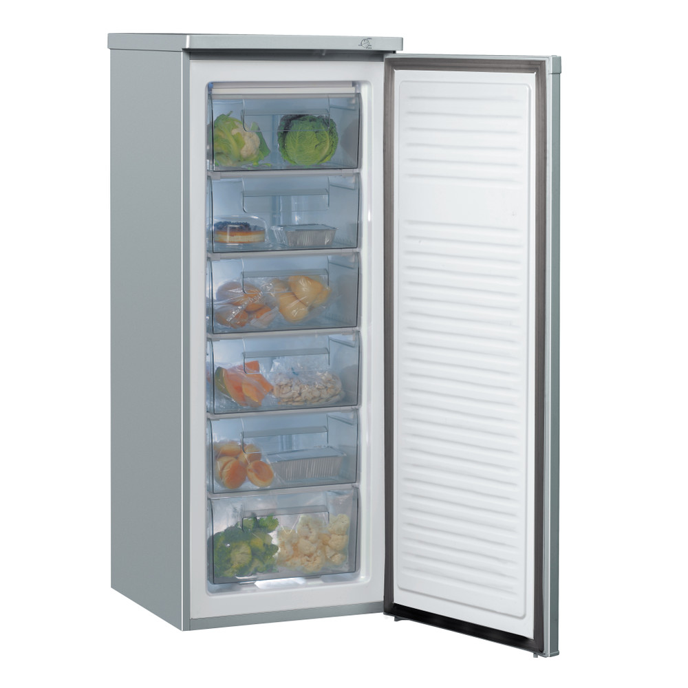 Whirlpool Congélateur Pose-libre WV1500 S Argent Perspective open