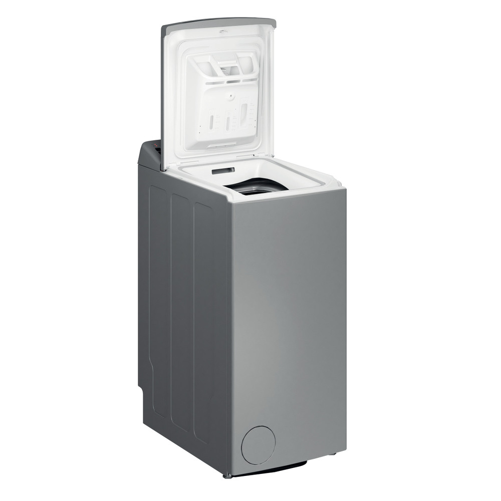 Whirlpool Mosógép Szabadonálló TDLRS 7222BS EU/N Ezüst Felültöltős E Perspective open