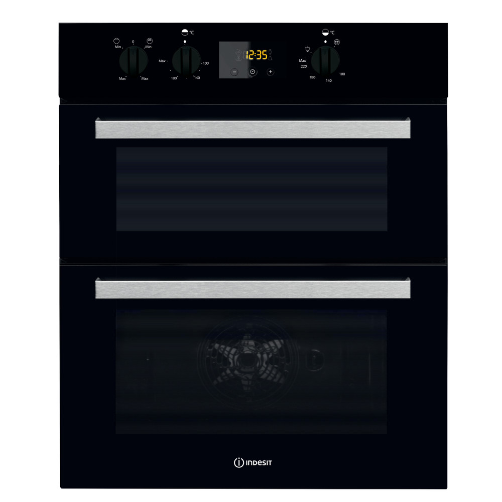 Indesit Double oven IDU 6340 BL Black B Frontal