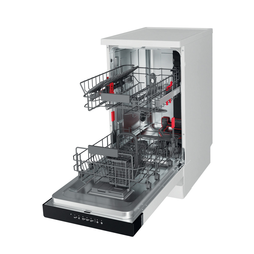 Whirlpool Myčka nádobí Volně stojící WSFO 3B23 P Volně stojící E Perspective open