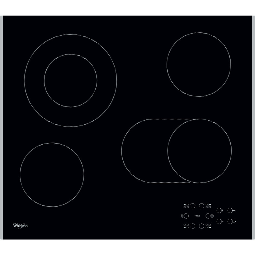 Whirlpool Варильна поверхня AKT 8210 LX Чорний Radiant vitroceramic Frontal