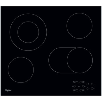Whirlpool Table de cuisson AKT 8210 LX Noir Radiant vitroceramic Frontal