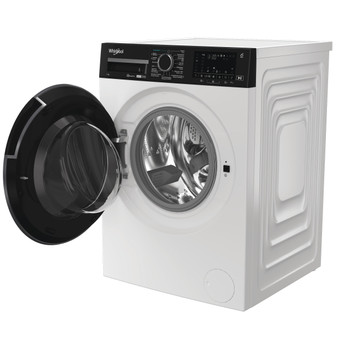 Whirlpool Wasmachine Vrijstaand WPM 210W ADS BE Wit Voorlader A Perspective open