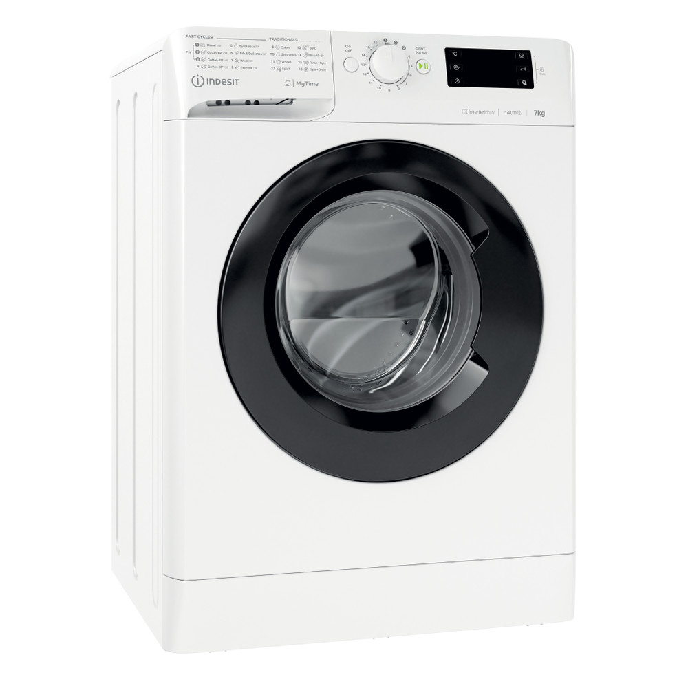 Indesit Perilica za rublje Samostojeći MTWE 71484 WK EE Bijela Prednje punjenje C Perspective