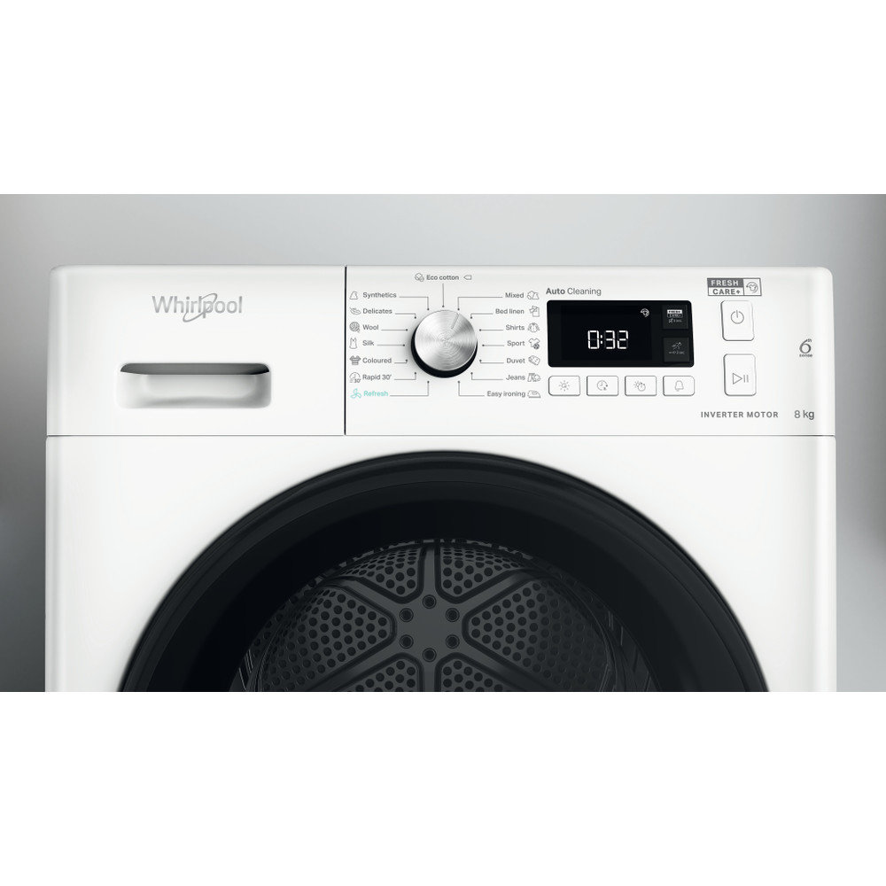 Whirlpool Szárító FFT M11 8X3BY EE Fehér Lifestyle control panel