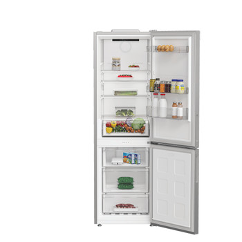 Indesit Koel/vriescombinatie Vrijstaand INK25362S5E New Silver – ARC 1035 2 deuren Lifestyle frontal open