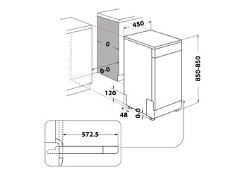 Maşini de spălat vase independente Whirlpool - WSFO 3T125 6PC X