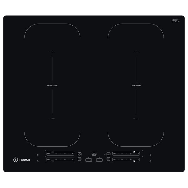 Indesit Table de cuisson IB 88B60 NE Noir Induction vitroceramic Frontal