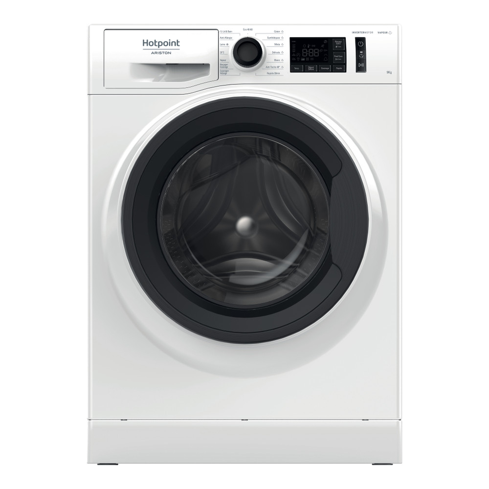 Hotpoint_Ariston Lave-linge Pose-libre CNM119458WKFR Blanc Lave-linge frontal B Frontal