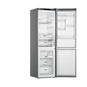 Whirlpool Hűtő/fagyasztó kombináció Szabadonálló W7X 94A OX Optic Inox 2 doors Perspective open