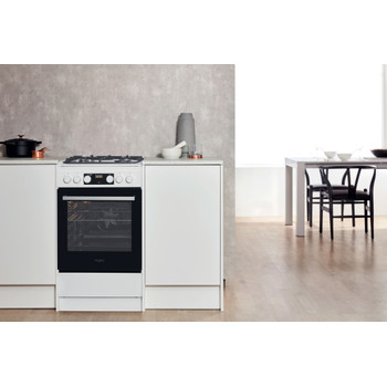 Whirlpool Tűzhely WS5G8CHW/E Fehér Gáz Lifestyle frontal