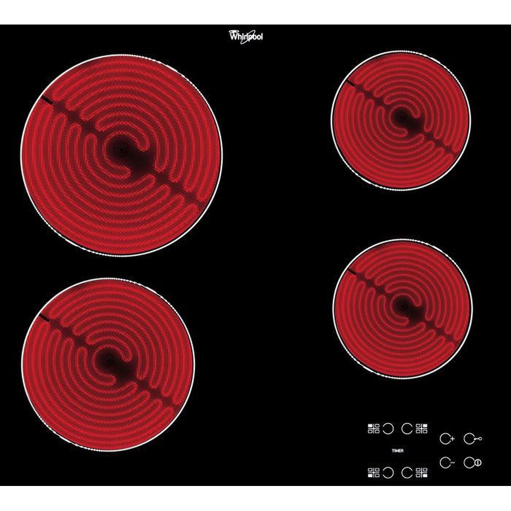 Whirlpool Ploča za kuhanje AKT 8090/NE Crna Radiant vitroceramic Frontal