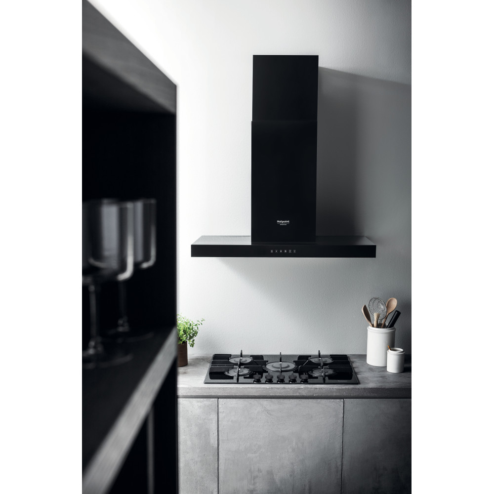 Hotpoint_Ariston Plită FTGHG 751 D/HA(BK) Negru Gaz Lifestyle frontal