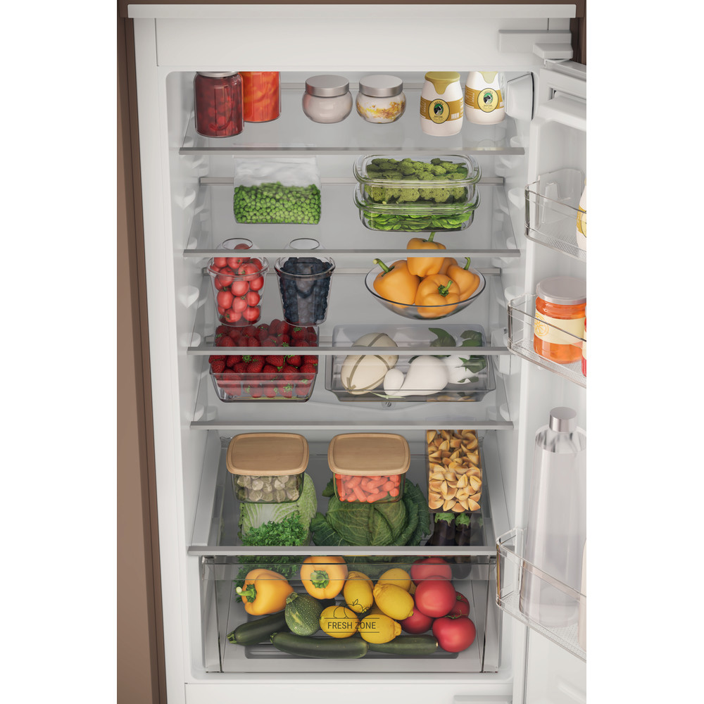 Hotpoint_Ariston Комбиниран хладилник с фризер За вграждане HAC18D011A1 Бял 2 врати Drawer