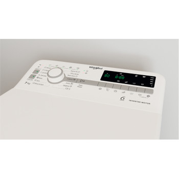 Whirlpool Tvättmaskin Fristående TDLR 7231BS EU White Top loader D Control panel