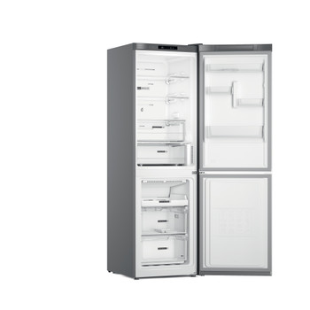 Whirlpool Kombinovaná chladnička s mrazničkou Voľne stojace W7X 82I OX Nerez 2 doors Perspective open