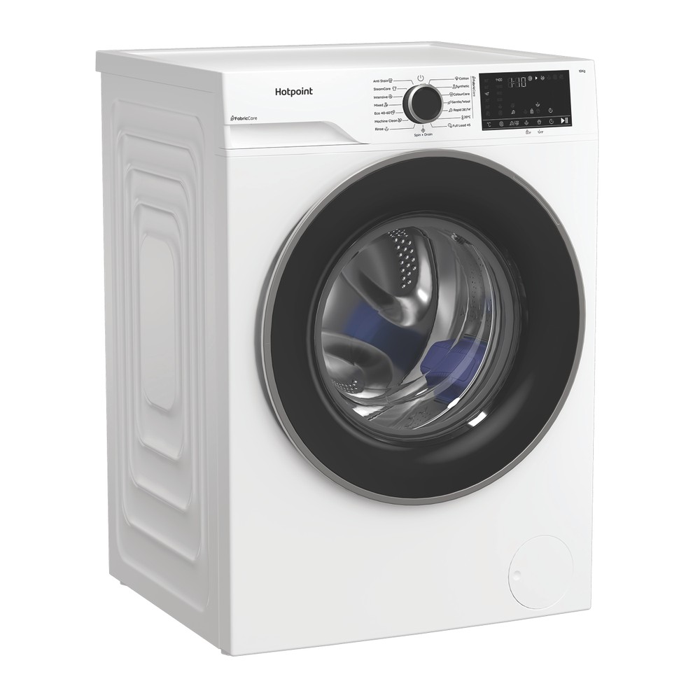 Hotpoint Перална машина Свободностоящ HB 103 CARE EE Бял Предно зареждане A Perspective