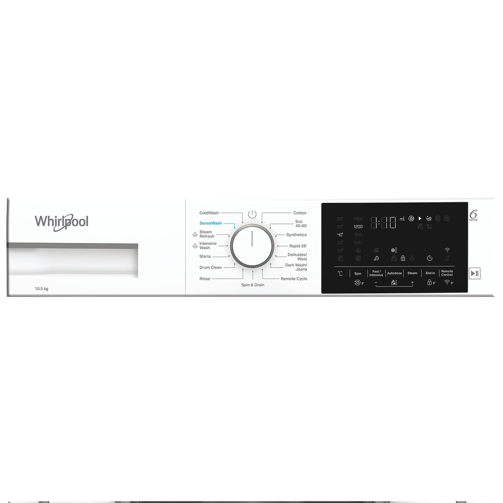 Whirlpool Tvättmaskin Fristående SM 06W EE White Front loader A Program