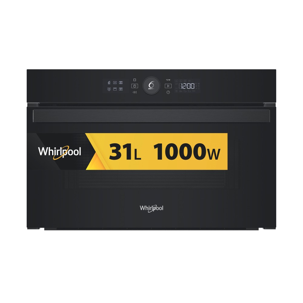 Whirlpool Mikrohullámú sütő Beépíthető WMD44MB Fekete Elektromos 31 Mikrohullám+Grill funkció 1000 Frontal