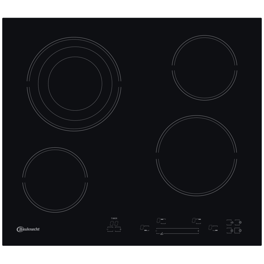Bauknecht Kochfelder ESIS 8641 NE Schwarz Radiant vitroceramic Frontal
