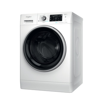 Whirlpool Perilica i sušilica Samostojeći FFWDD 107448 BSV EE Bijela Prednje punjenje Perspective